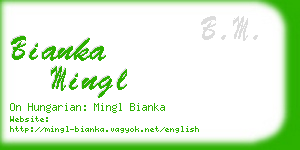 bianka mingl business card